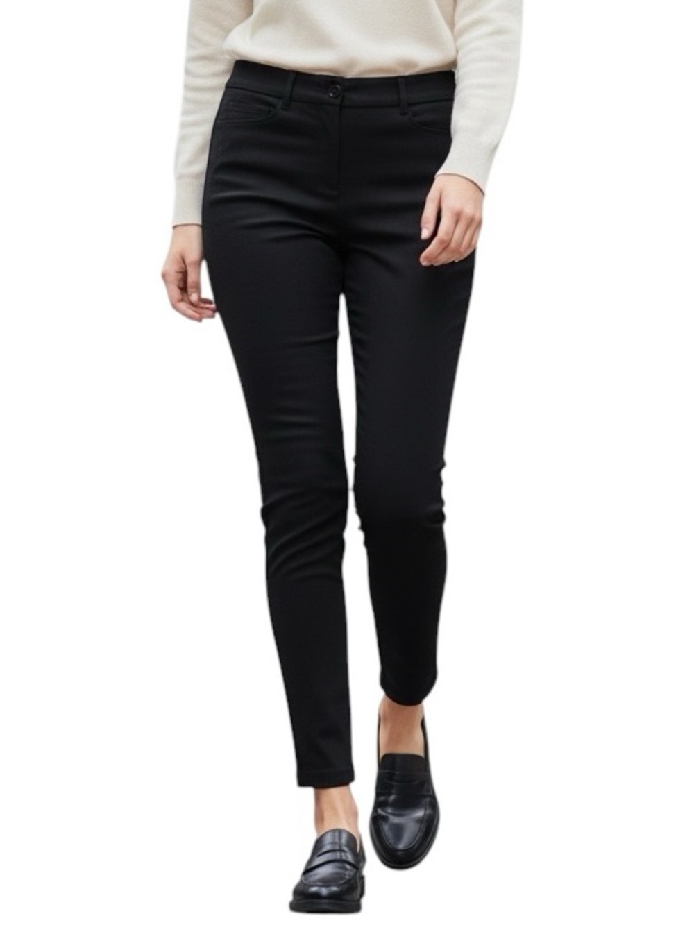 LOFT Black Cropped Slim Ankle Pants Size 2P